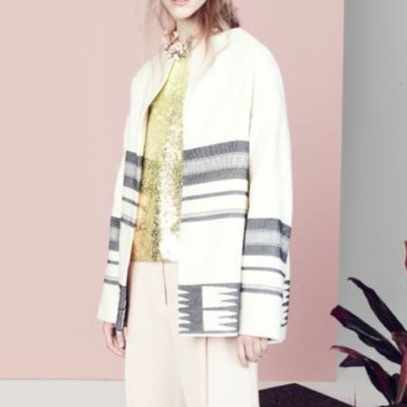 J.Crew Cream Textured Jacket - Picture 1 of 16